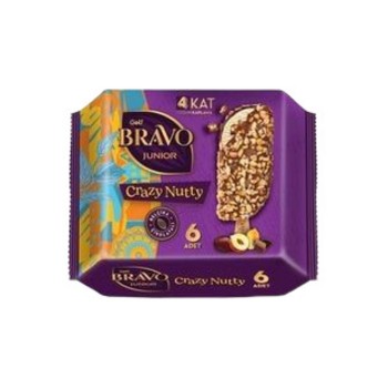 Bravo Belçika Çikolatası Junior Crazy Nutty 360 Ml 6'lı