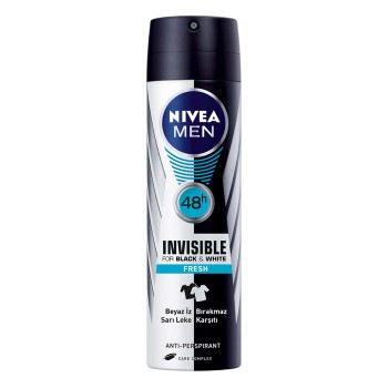 Men Invisible Black & White Original Deodorant Sprey 150 Ml