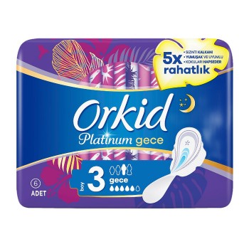 Hijyenik Ped Platinum Gece Tekli Paket 6'lı