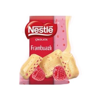 Frambuazlı Beyaz Kare Çikolata 60 Gr