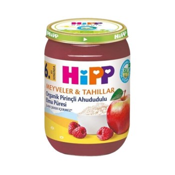 Organik Pirinçli Ahududulu Elma Püresi 190gr