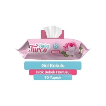 Gül Kokulu Islak Bebek Havlusu 90 Yaprak