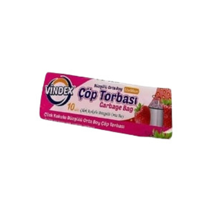 Çöp Torbası Büzgülü Orta Boy Çilek Kokulu