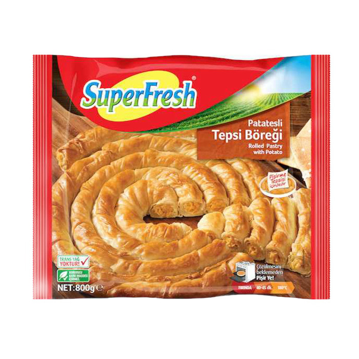 Dondurulmuş Superfresh Patatesli Tepsi Böreği 650 gr