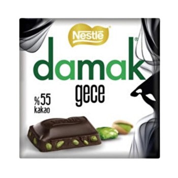 Çikolata Damak Gece Antep Fıstıklı Bitter 60 Gr