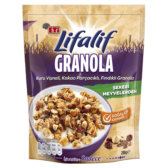 Lifalif Vişneli Çıtır Yulaf 200 Gr