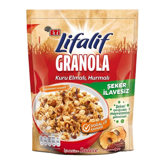 Eti Lifalif Granola Kuru Elmalı Hurmalı Yulaf 200 Gr
