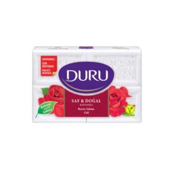 Sabun Saf & Doğal Kaynaklı Gül Beyaz Kalıp 4x150 Gr
