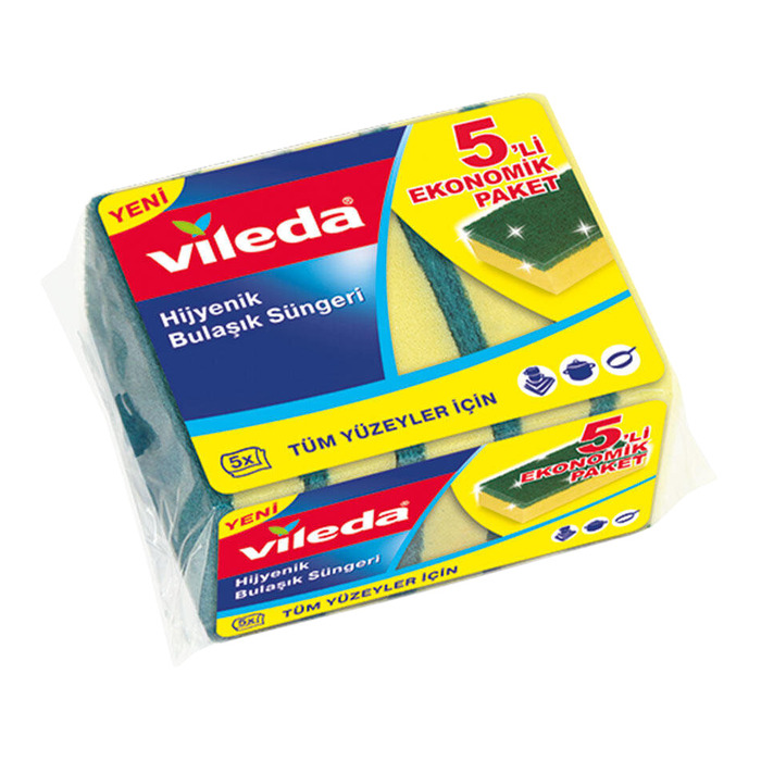 Sünger Bulaşık Düz Klasik 5'li