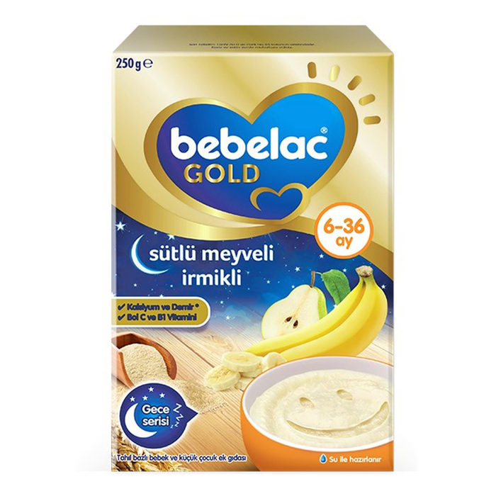 Gold Sütlü Meyveli Pirinçli Tahıl Bazlı Kaşık Maması 250 g 6-36 Ay