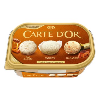 Bal Badem Karamel Vanilya Dondurma 850 Ml