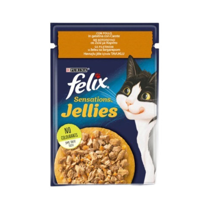 Jöle İçinde Tavuklu Ve Havuçlu Yetişkin Kedi Yaş Konserve Maması 85 Gr