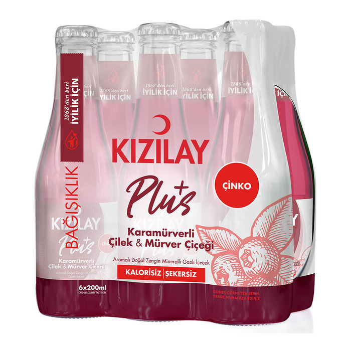 Maden Suyu Çilek & Mürver Çiceği Aromalı 6x200 Ml