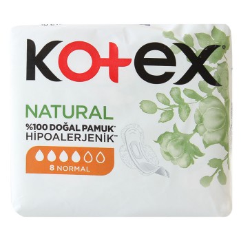 Kotex Natural Ultra Tekli Paket Normal 8'li