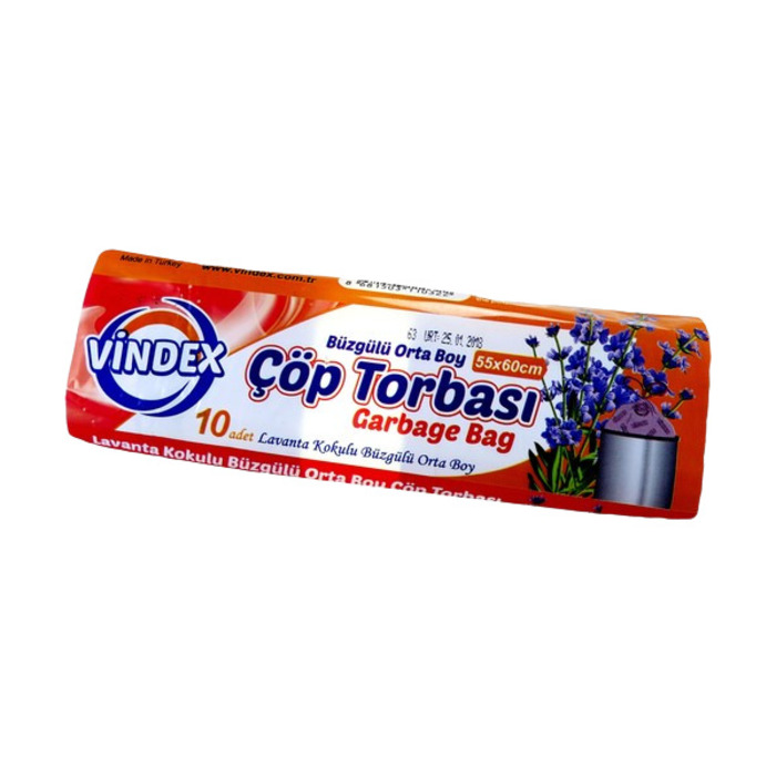 Çöp Torbası Büzgülü Orta Boy Lavanta Kokulu 10'lu