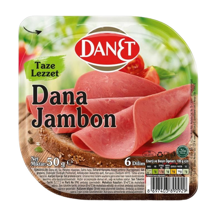 Jambon Dana Tadımlık Dilimli 50 Gr