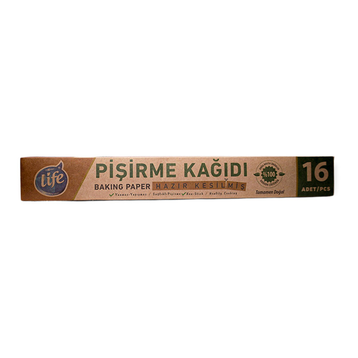 Pişirme Kağıdı Doğal Kesilmiş 16'lı