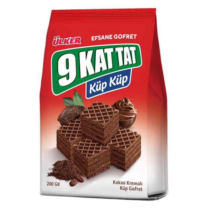 9 Kat Tat Küp Küp Kakao Kremalı Gofret 200 Gr