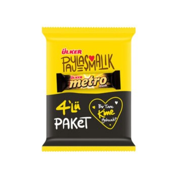 Metro Kaplamalı Karamel Nugalı Bar 4x36 Gr