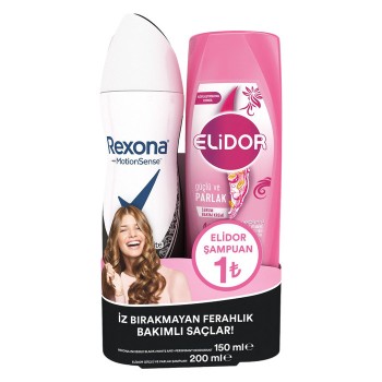 Rexona Deo INV. Black Bayan 150 ml + Elidor Güçlü Saçlar 200 ml