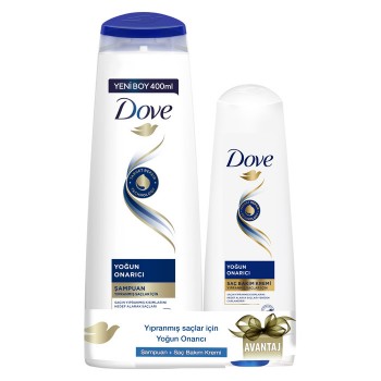 Yoğun Onarıcı Şampuan Yıpranmış Saçlar İçin 400 Ml + Saç Bakım Kremi 200 Ml