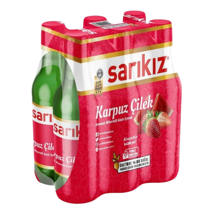 Maden Suyu Karpuz & Çilek Aromalı 6x200 Ml