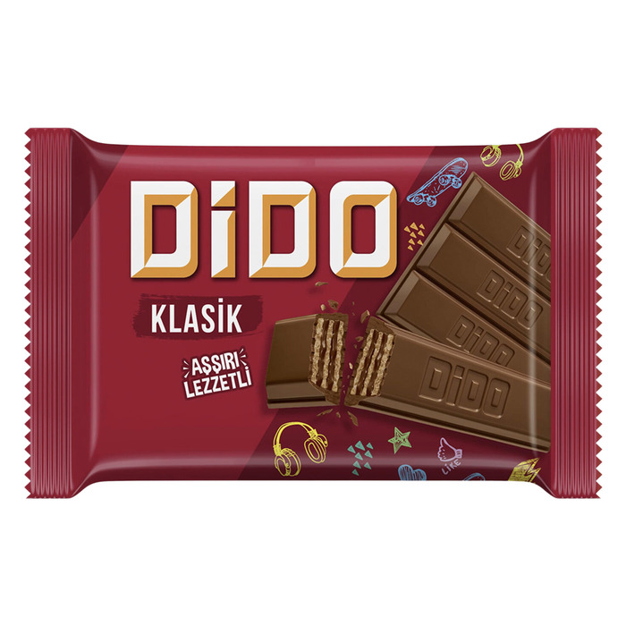 Dido Kare Çikolatalı Gofret 55.5 Gr