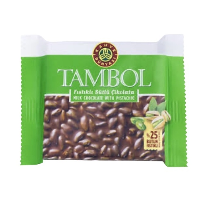 Çikolata Tambol Bütün Fıstıklı Sütlü 77 Gr