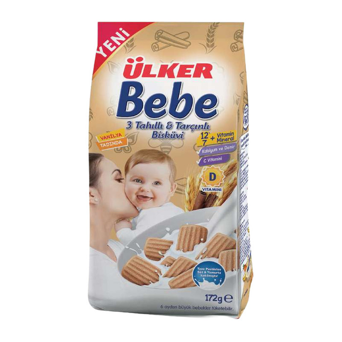 Bebe 3 Tahıllı & Tarçınlı Bisküvi 172 Gr