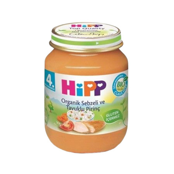 Mama Kavanoz Organik Sebzeli Ve Tavuklu Pirinç 125 Gr