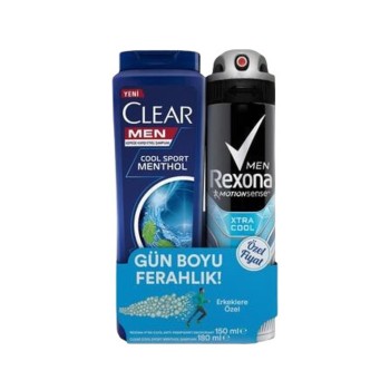 Erkek Deodorant Sprey Extra Cool 150 Ml +  Men Şampuan Cool Sport 180 Ml