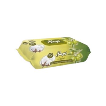 Bebek Islak Havlusu Doğal Zeytinyağı Ve Pamuksu Lifler 90'lı