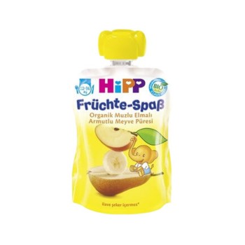 Meyve Püresi Organik Armutlu, Muzlu, Elmalı 90 Gr