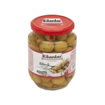 Sofralık Domat Tipi Biberli Yeşil Zeytin Cam 400 gr