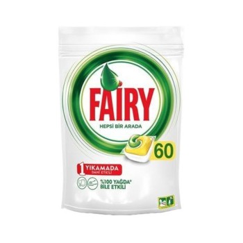 Bulaşık Makinesi Deterjanı Kapsülü Hepsi Bir Arada Limon Kokulu 60 Yıkama