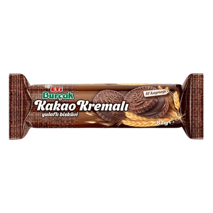 Burçak Kakao Kremalı Yulaflı Bisküvi 82 Gr