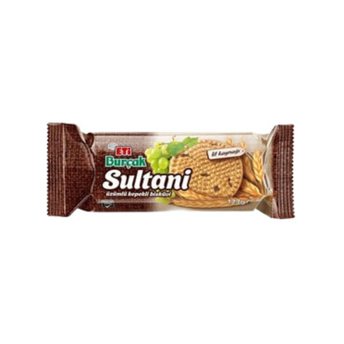 Burçak Sultani Üzümlü Kepekli Bisküvi 123 Gr