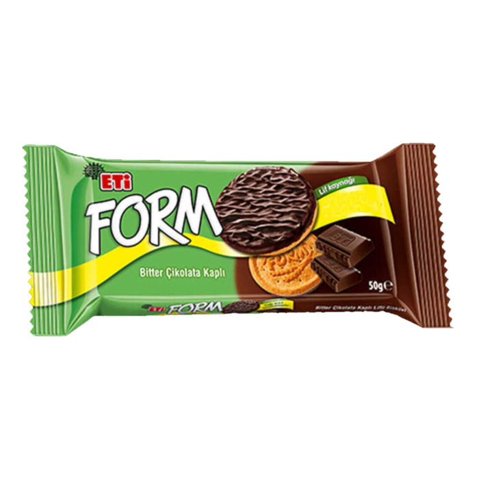 Form Bitter Çikolata Kaplı Lifli Bisküvi 50 Gr