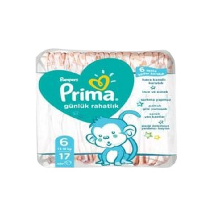 Bebek Bezi Günlük Rahatlık 6 Beden 17'li 13-18 kg