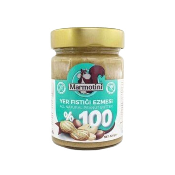%100 Yer Fıstığı Ezmesi Cam Kavanoz 320 gr