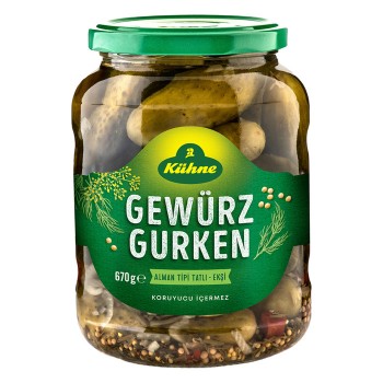 Salatalık Turşusu Gewürzgurken Alman Tipi 670 Gr