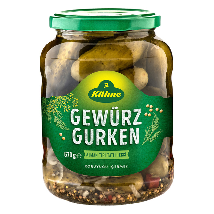 Salatalık Turşusu Gewürzgurken Alman Tipi 670 Gr