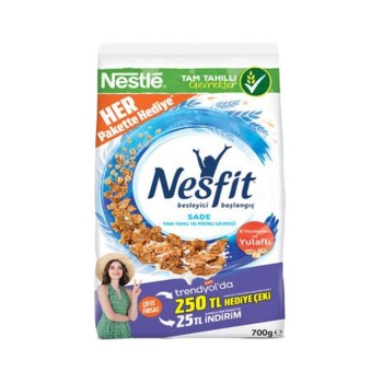 Nesfit Tam Buğday Ve Pirinç Gevreği 700 Gr