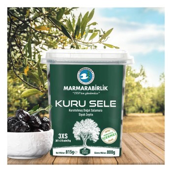 Zeytin Siyah Kuru Sele 381-410 3xs 800 Gr