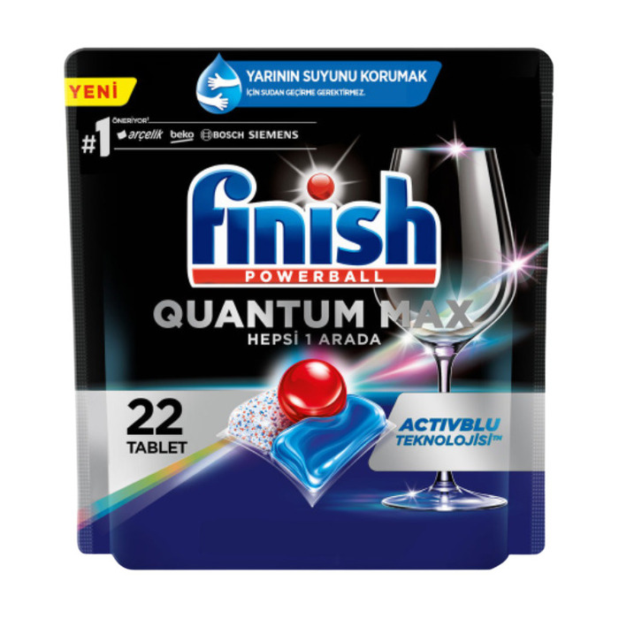 Quantum Max 22 Tablet Hepsi 1 Arada Bulaşık Makinası Deterjanı