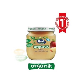 Organik Elmalı Kavanoz Maması 120 Gr