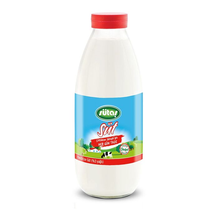 Süt Cam Şişe Günlük 1 Lt