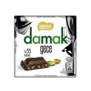 Çikolata Gece Antep Fıstıklı Bitter Kare 65 Gr