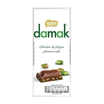 Çikolata Damak Antep Fıstıklı Sütlü Dikdörtgen 70 Gr