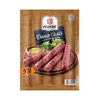 Sosis 5'li Dana Soyulmuş 240 Gr